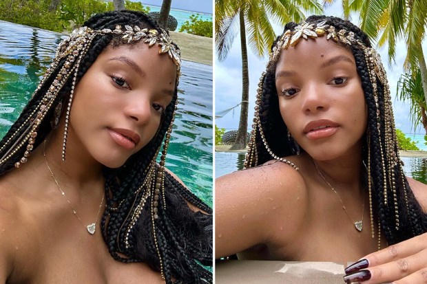 christy goodrich add halle bailey topless photo