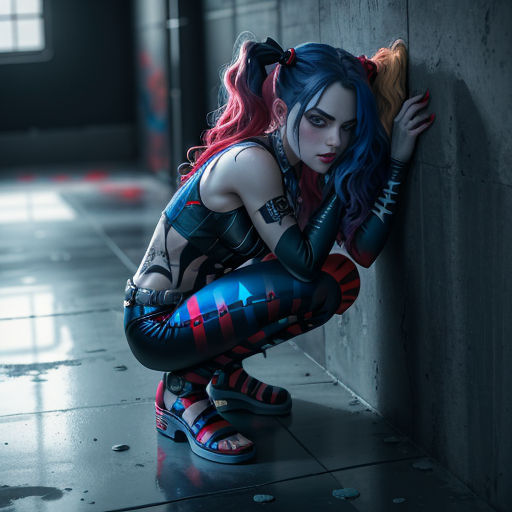 abby sellers add harley quinn barefoot photo