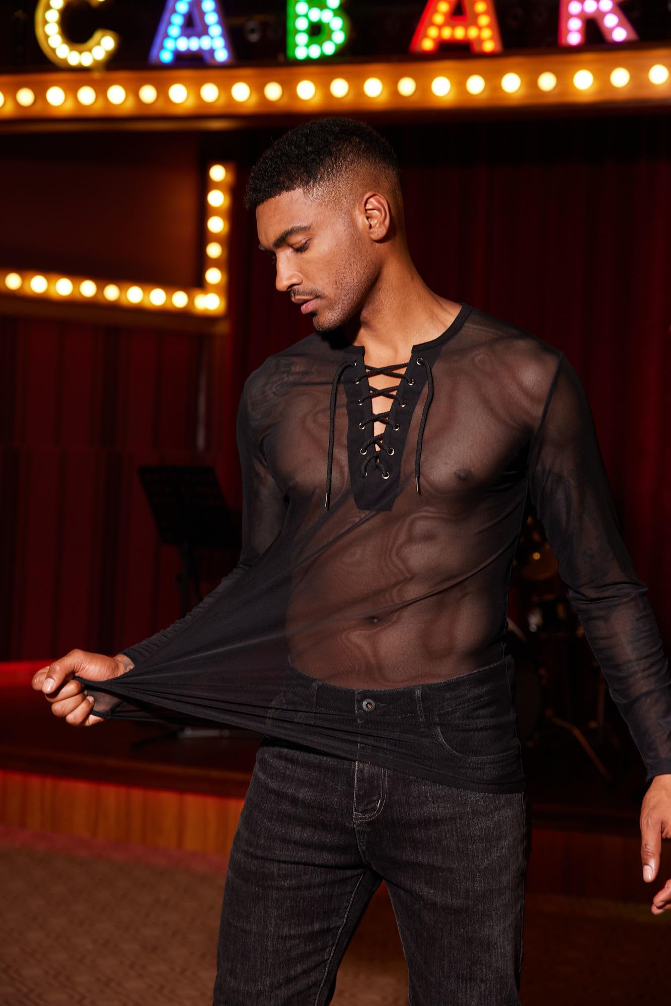 conrad stickling add sexy see through shirt photo